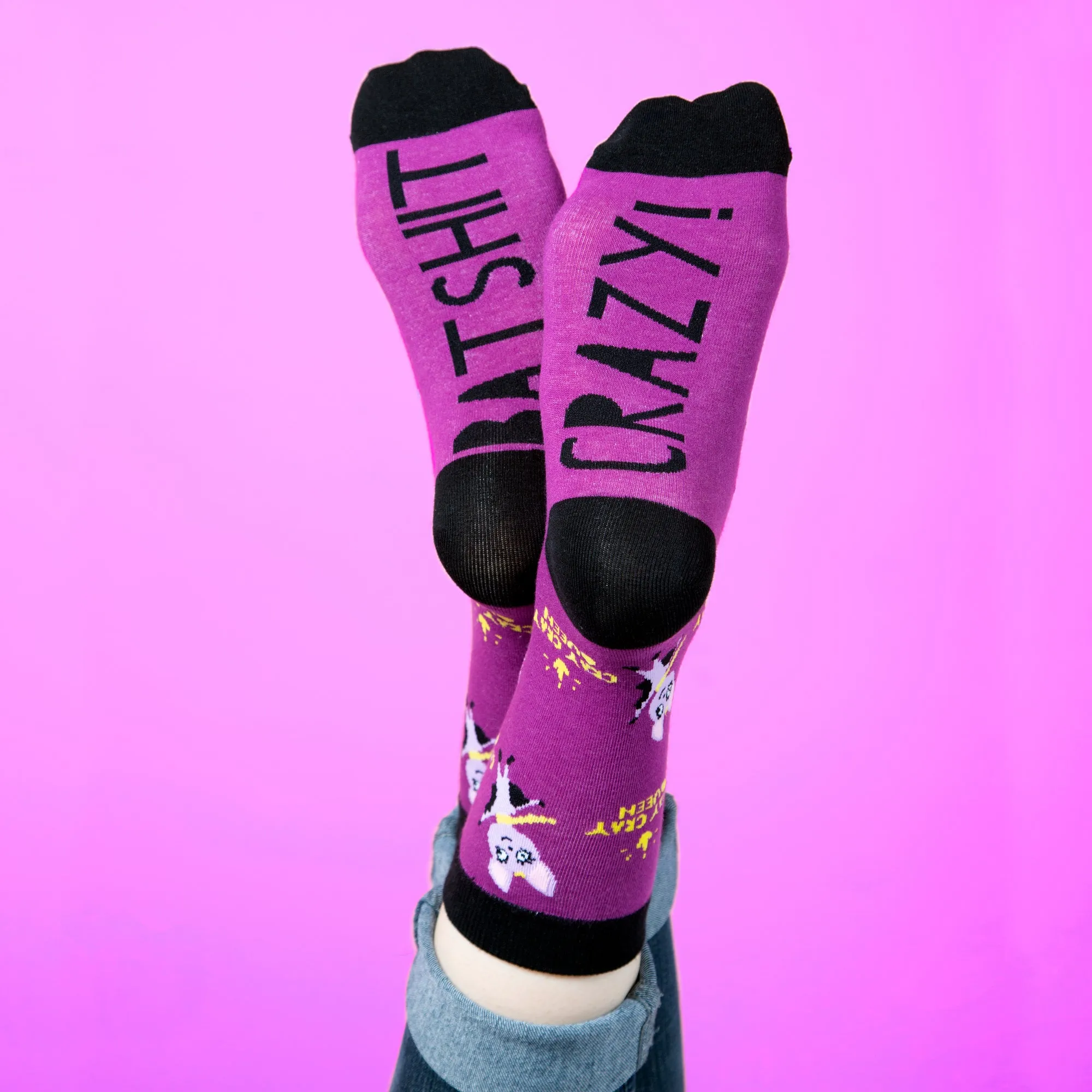 Bat Shit Crazy Unisex Cotton Blend Sock