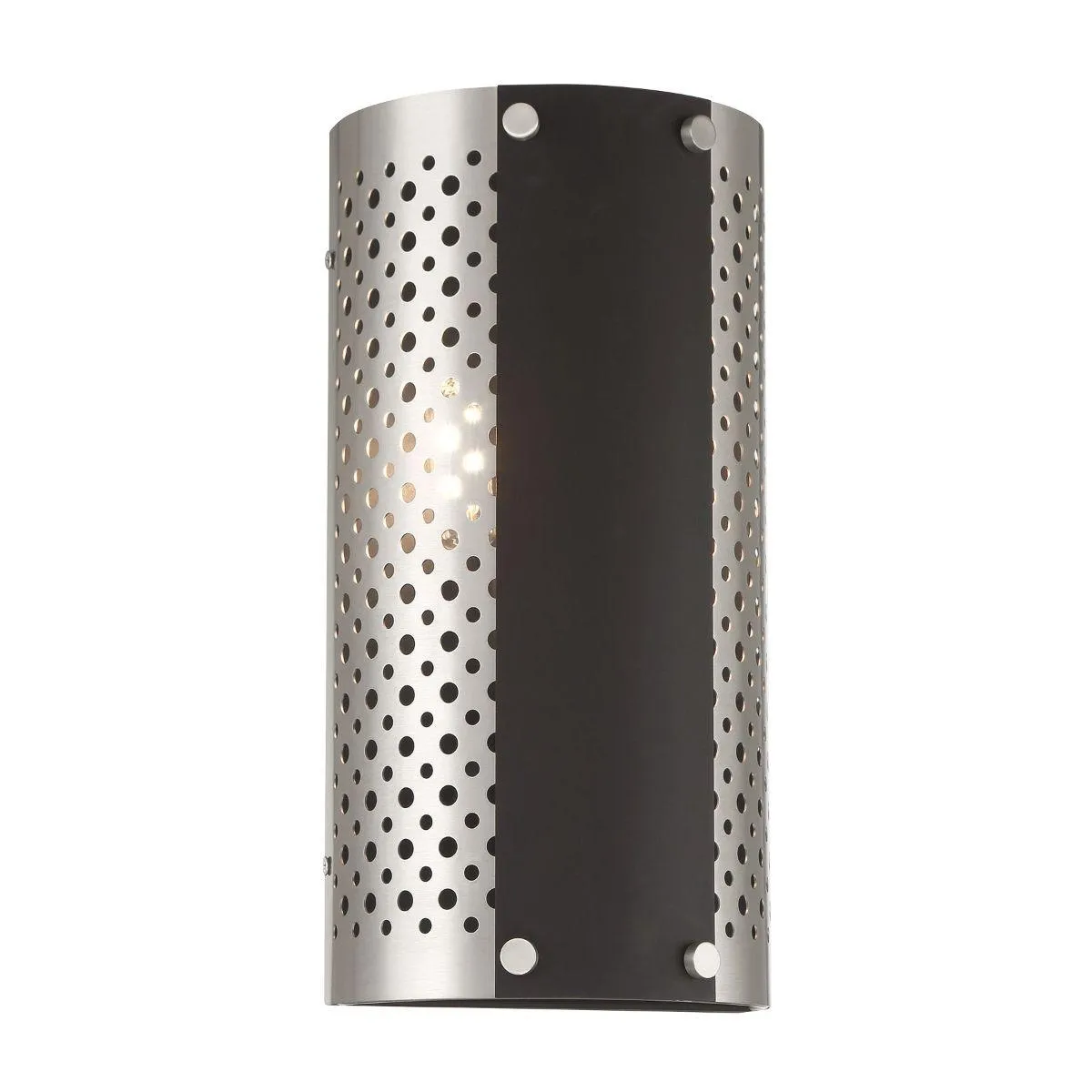 Noho By Robin Baron 14 in. 2 lights Wall Light Brushed Nickel & Black finish