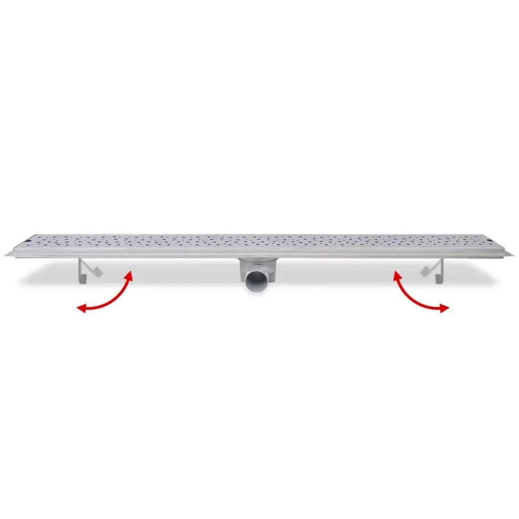 vidaXL Linear Shower Drain Bubble 1030x140 mm Stainless Steel